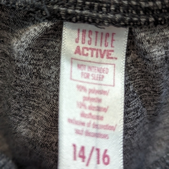 Justice girls grey shorts, size 14/16 - Picture 2 of 3